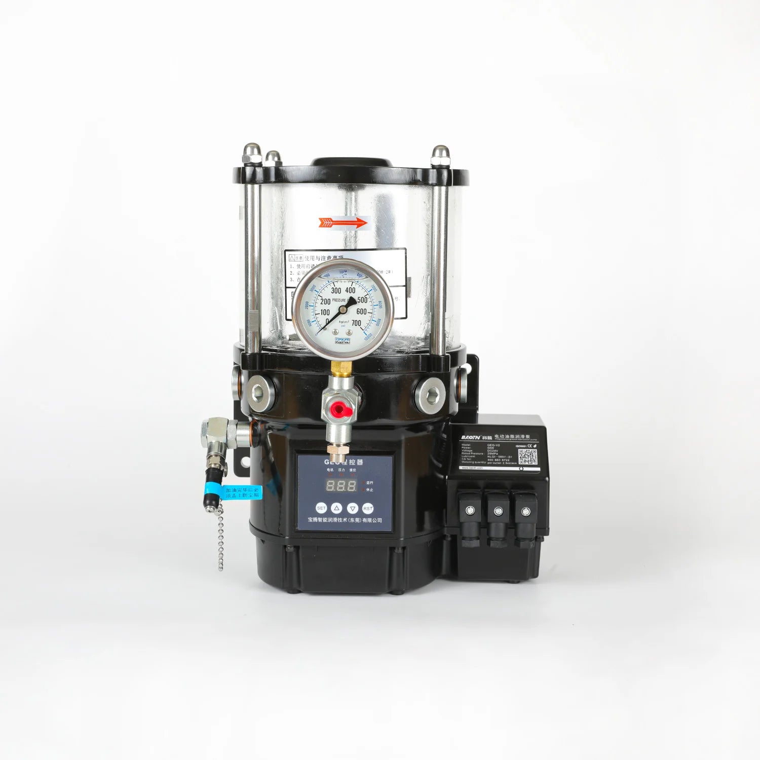 Baotn Electric Grease Pump High Pressure Grease Pump 1-4 Outlets Automatic Grease Pump With Liquid Level Alarm