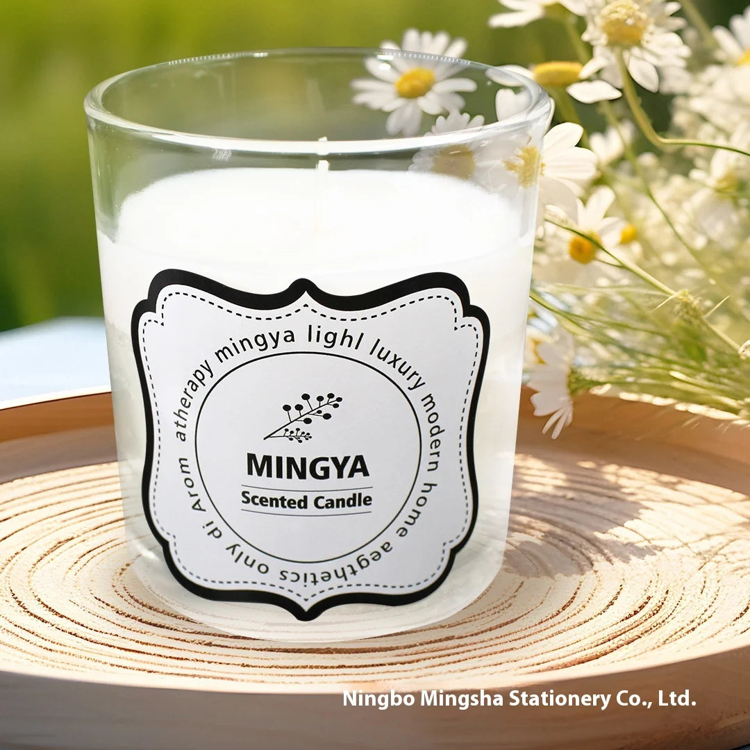 Wholesale 220g Transparent Glass Aromatherapy Candle Holders Large Capacity ScentedCandle Lanterns for Living Room Ornaments