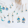 Wholesale Fashion Creative Blue Planet Moon Star Astronaut Kawaii Earrings 2025 for Women