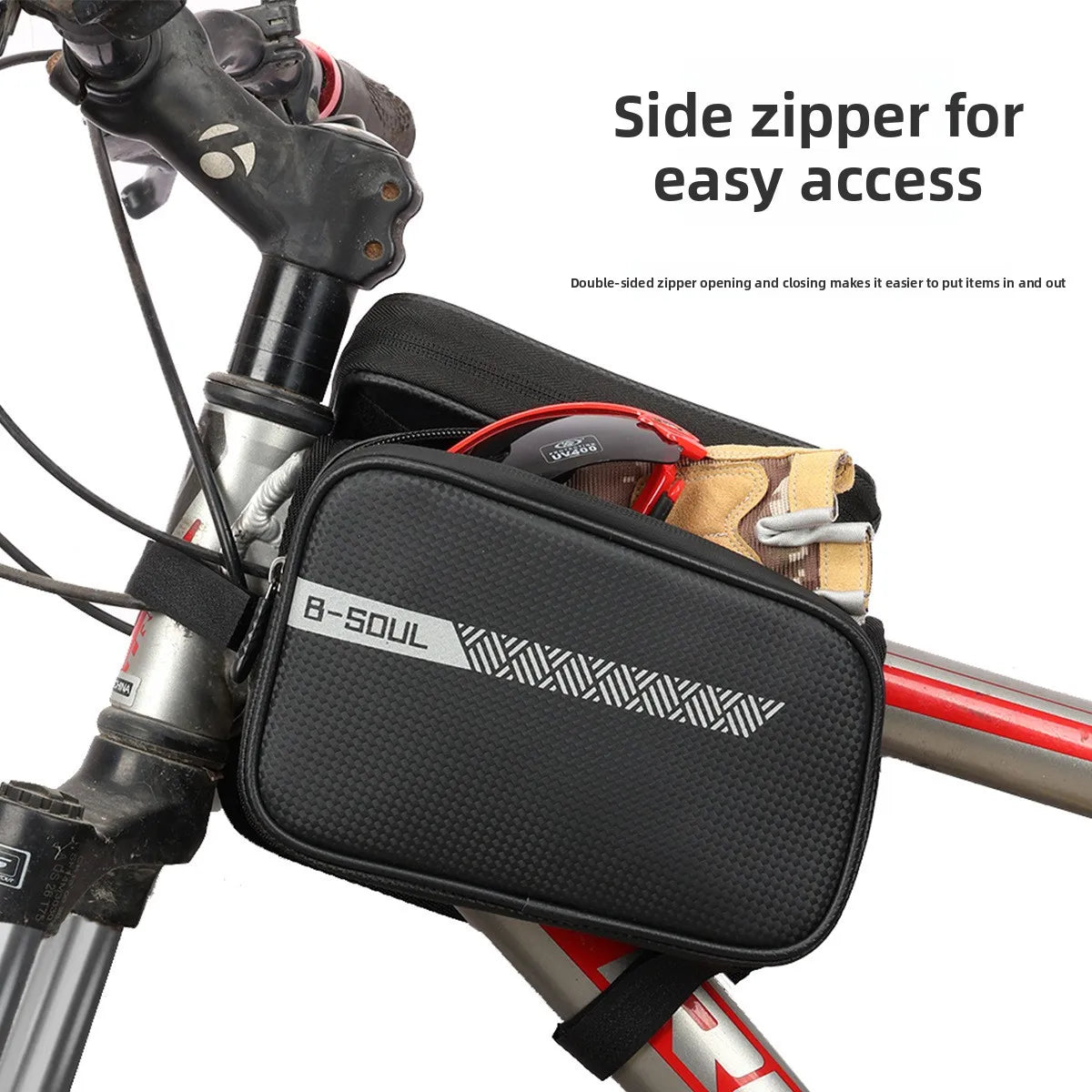 Waterproof Bicycle Front Frame Top Tube Saddle Bag Complete Set for Mountain Bike Cycling Equipment Accessories MegaBDM