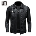 Liu Ming New Stylish 2025 Wholesale Autumn Men Casual Biker Pu Leather Coats Plus Size 5XL Jackets