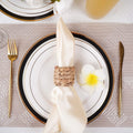 Rustic Round Rattan Grass Napkin Rings Fall Napkin Ring Holders for Parties Stocked Feature