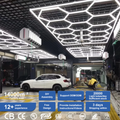 Factory Car Polishing Big Large Original Exw Club Colorful Hexagon Neon Light Restaurant Ceiling Light