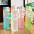 BPA Free 400ml High Borosilicate Glass Water Bottle Eco-friendly Colorful Handle Custom Logo Viderio Agua Botella De