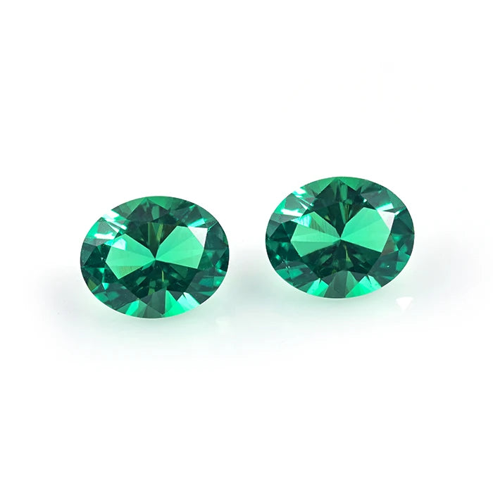 Roomy Pretty Loose  Emerald Gemstones Oval Cut Hydrothermal Colombian Emerald Gems