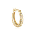 Hot Sale Sterling Silver 925 Earrings Pentagram Star Zircon Gold Plated Ear Buckle Hoop Earrings for Women