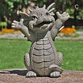 Diy Small Dinosaur Figure Sculpture Resin Gothic Decor Home Room Desk Dragon Meditated Statue Model Garden Outdoor Yard Decoration
