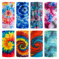 Custom Cycling Sport Gradient Tie Dye Face Cover Mask Neck Tube Gaiter Seamless Bandana