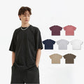 ET-31 250gsm Heavyweight Oversized Acid Washed T-Shirt for Men 100% Cotton Drop Shoulder Light Fitness Print