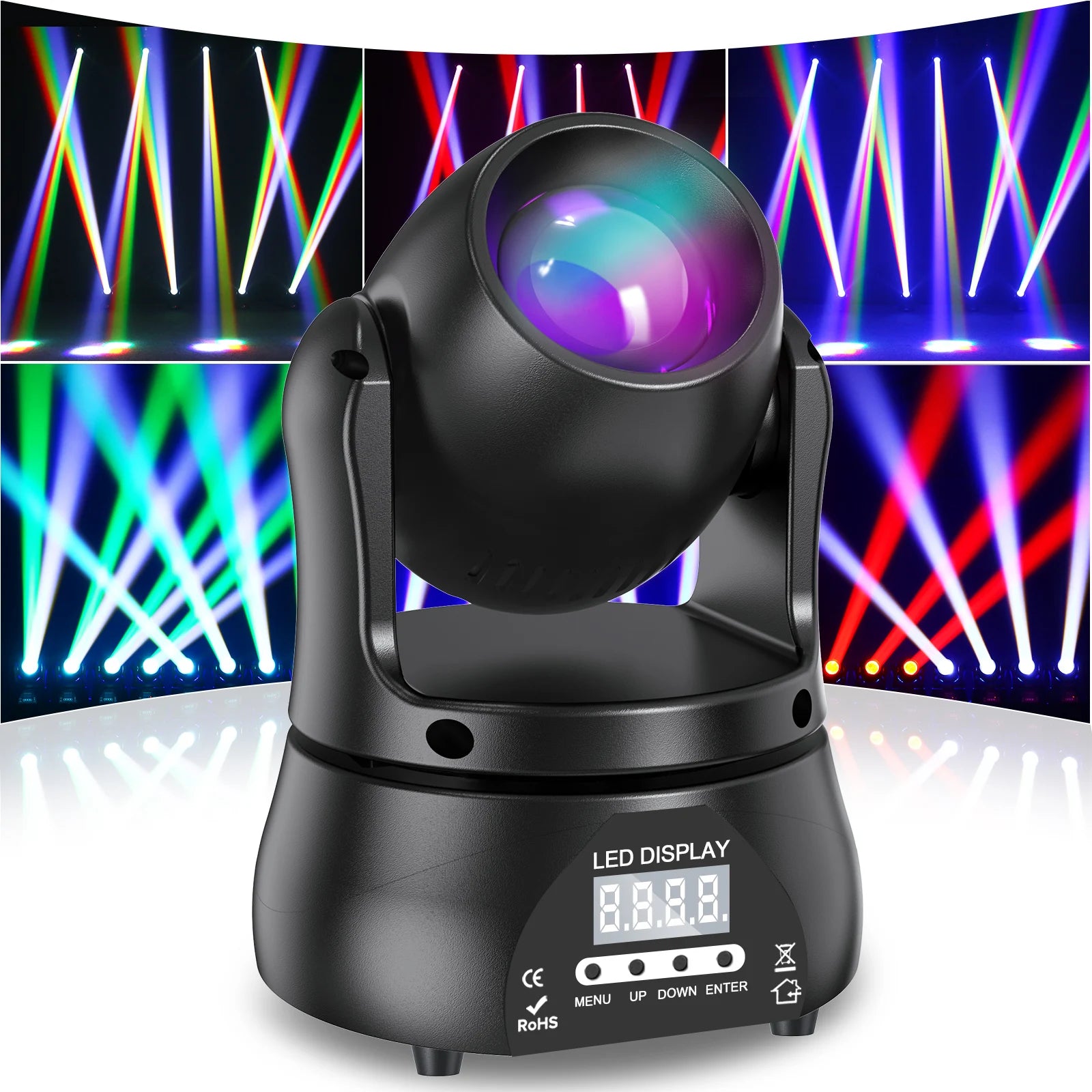 U`King 40W Rgbw Led Beam Lighting Equipment Party Decoration Lamp Dmx 512 Control Stage Bar Moving Head Lights