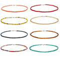 Boho Beaded Choker Necklace Women Bohemian Seed Beads Choker Colorful Bead Necklace for Women Girls