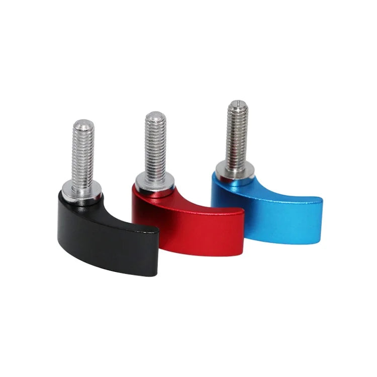 Aluminum Alloy/Titanium Metric Male Threading Adjustable Thumb Lever Screw Rotating Knob Single Wing Black Oxide Finish CNC