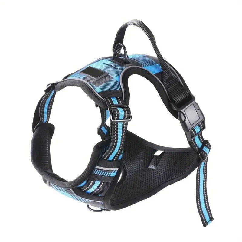 Custom Sublimation Print Adjustable Reflective Tactical Dog Harness No Pull Dog Harness Leash Set Designer Dog Vest Harness