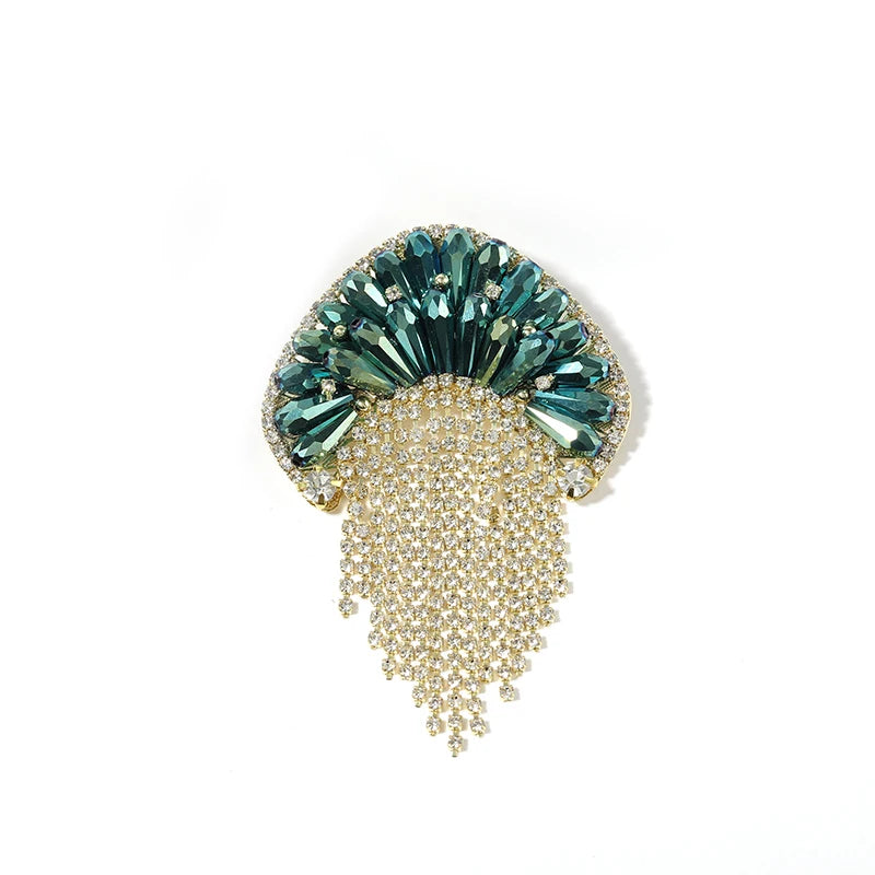 Weiman Elegant Tassel Style Crystal Jellyfish Brooch New Arrival Zinc Alloy Jewelry for Women. for Parties & Weddings