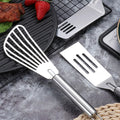 Top Ranking Traditional Kitchen Stainless Steel Fry Food Eggs Turner Spatulas Shovel Silicone with Metal Handle