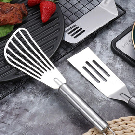Hot Top Ranking Traditional Kitchen Home Stainless Steel Fry Food Eggs Turner Spatulas Shovel with Metal Handle