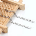 DIY Jewelry Extension Chain Adjustable Extended Links for Necklace and Bracelet Square Shape Engraved Logo Chains Accessories