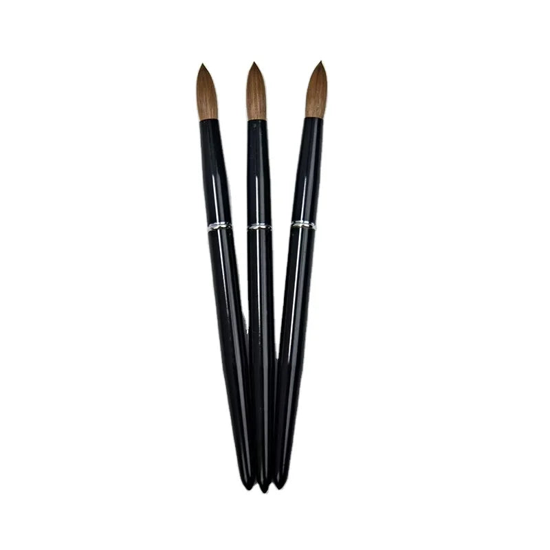 Popular Wholesale Nail Art Brush Factory Direct with Wood Handle and 100% Kolinsky Hair Nail Air Brush