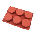 6 Small Cylindrical Silicone Molds Homemade Chocolate Cakes Round Ice Trays Molde De Pastel Soap Mold