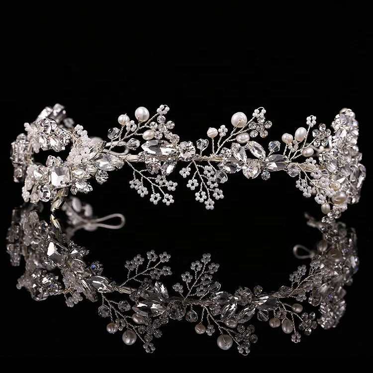 Women Bridal Tiara Wedding Hair Accessories Crown Zircon Tiara Pageant Miss Universe Crown Headbands Gift