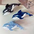 New Sea Creature Blue Whale Grab Clip High Textured Cute Acetate Hairpin Ponytail Hairpin Shark Clip Hairpin Accessory