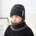 Men's and Children's Acrylic Knitted Beanie Hats with Neck Warmer Set