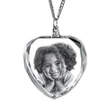 HDW Cheap Wholesale Blank K9 Heart Shaped Crystal Keychain Necklace Custom 3D Laser Engraved Crystal Keychain for Souvenirs