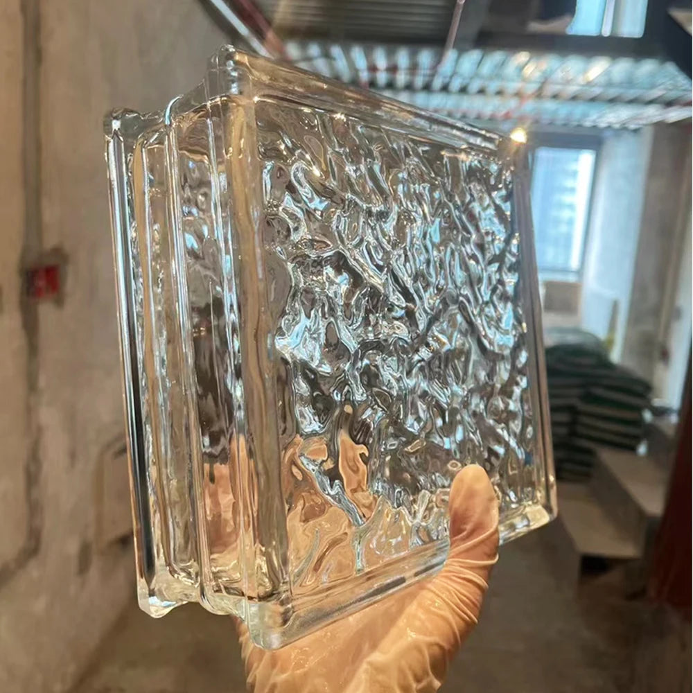 Durable Ultra-clear Hollow Glass Bricks CE Certified Waterproof Eco-Friendly Fire-Resistant Privacy Protection Bathroom MegaBDM