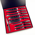 Professional Japanese Kitchen Knife Set 10 Pcs High Carbon Stainless Steel Damascus Patterned Face Blade