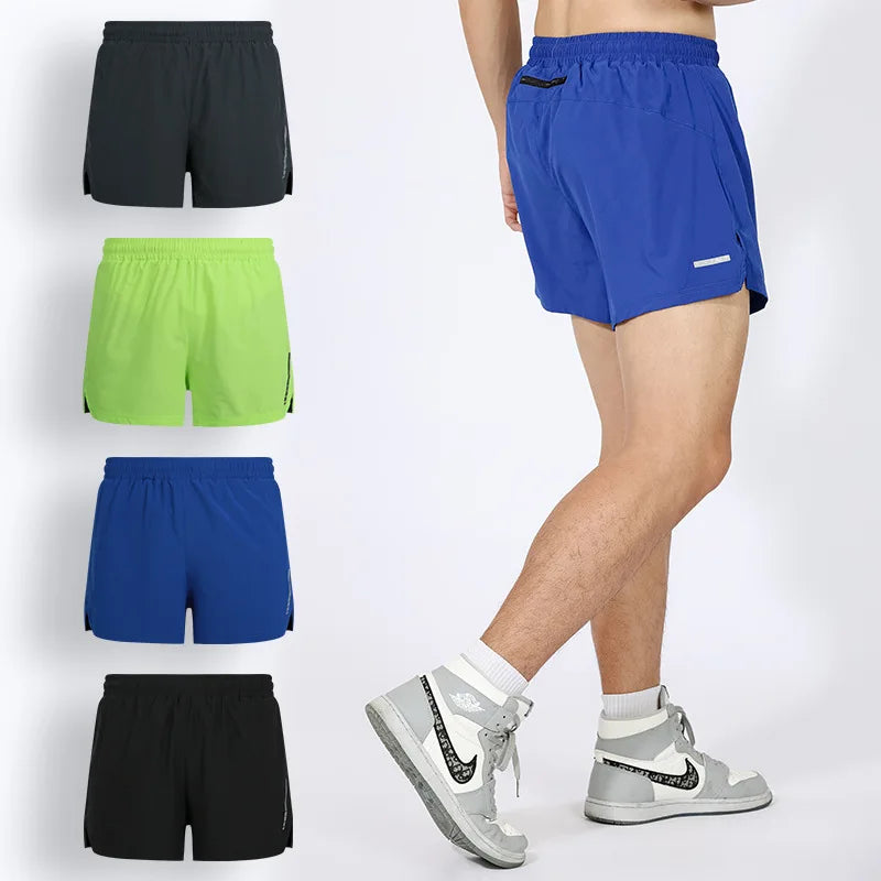 Men's Active Running Shorts 3 Inch Quick Dry Jogging Workout Shorts Gym Athletic Marathon Shorts With Back Pockets