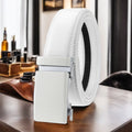 LQbelt Factory Colorful Men's Automatic Buckle Belt Mirror Surface Leather Belts for Men Custom Logo Ratchet Belt Wholesale