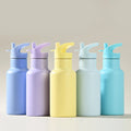 Customized Logo 12oz 350ml Inner 316 Stainless Steel Vacuum Thermos Cup Portable Nozzle Handle Lids Flask Water Bottle