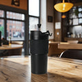 16oz Stainless Steel 304 French Press Coffee Tumbler Sleeve Custom Color Double Wall Vacuum Insulated Leakproof Flip Office Cup