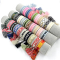 Letter Love Lucky Happy Embroidered Logo Adjustable Tassel Jewelry Polyester Woven Friendship Custom Bracelet