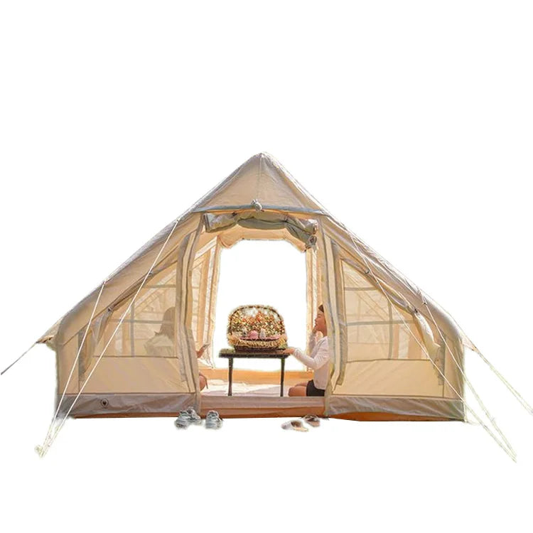 Oxford Fabric One Bedroom Camping Tent Instant Blow up Quick Opening Waterproof 3000mm Four-Season 3-4 Person Outdoor Events