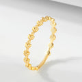 Wholesale Trendy 925 Sterling Silver Jewelry Simple Gold Plated Olive Branch Vine Band Leaf Ring for Women