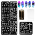6x6cm Flower Animals Template Manicure Flower Image Transfer Nail Art Stamping Plate