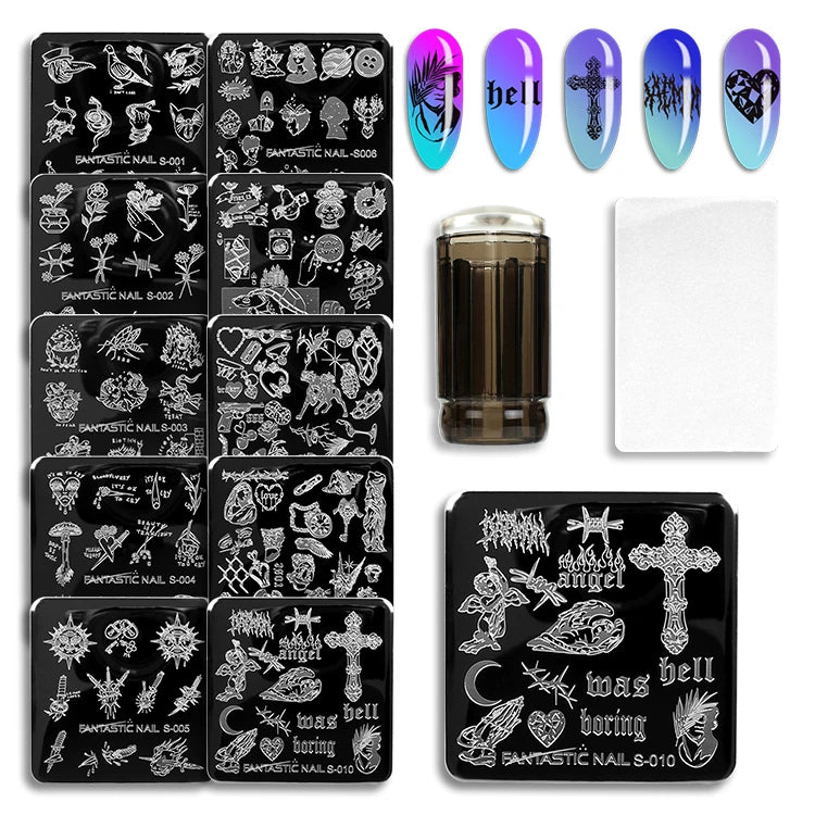 6x6cm Flower Animals Template Manicure Flower Image Transfer Nail Art Stamping Plate