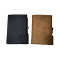 Custom Slim PU Leather Crazy Horse Fashion Card Holder with -out RFID Aluminum Wallet-Factory Direct