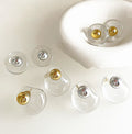 Temperament Fashion Daily Earrings Gift Clear Resin Earrings Statement Irregular Round Earrings Gifts for Women