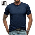 Clearance Sales Summer Men's Casual Cotton Spandex T Shirts Custom Logo Printed Breathable Short Sleeves
