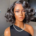 Cheap Transparent Lace Frontal Wigs Brazilian Remy Hair 4X4 Lace Bob Loose Wigs 100% Human Hair for Black Women