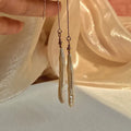 BASQUESUN Factory Wholesale Custom New Freshwater Pearl Shaped Baroque Long Pearl Light Luxury Niche Design Ins Style Earrings