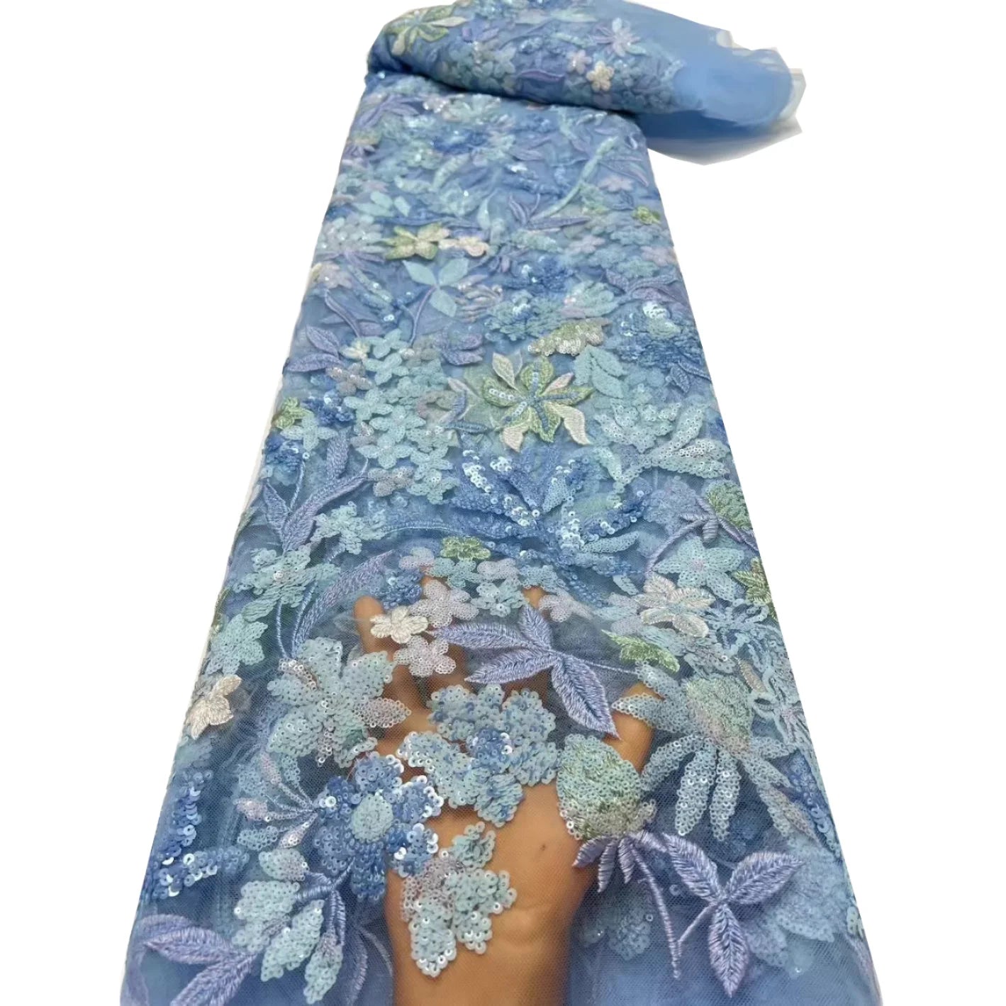 2024 Hot Sale Custom Made Animal Sequin Lace Fabric 100% Polyester Eco-Friendly Sustainable Colorful Fashionable Dresses Hats