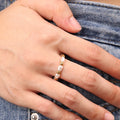 Chris April in Stock 316L Stainless Steel PVD Gold Plating Imitation Pearl Beads Pinky Finger Ring