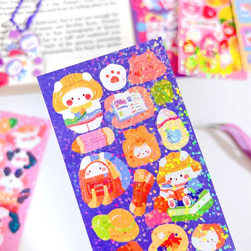 Custom Printing Kawaii Die Cut Vinyl Stickers Sheet