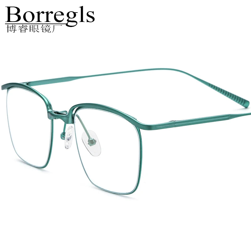 Borregls Titanium Glasses Frame Men Brand Designer Lightweight High Quality Square Eyeglasses Japanese Optical Eyewear 185724