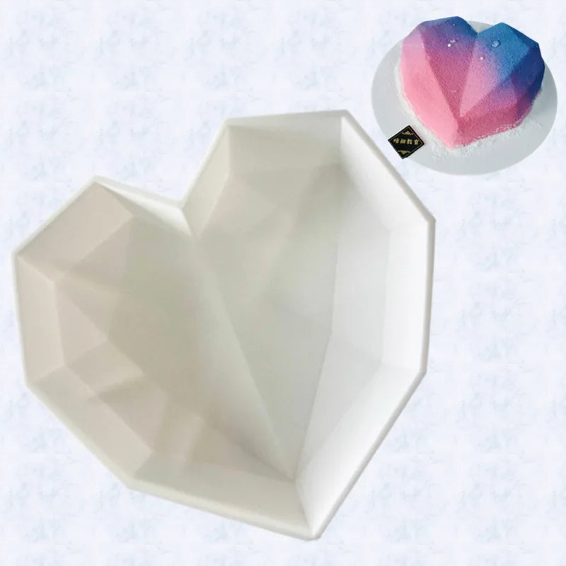 Saffron Large Heart Silicon Cake Pan Baking Mold in the Shape of Removable Heart Big Hearts Cake Tool Molds