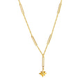 Waterproof Charm PVD 18k Gold Plated Pendant Custom Jewelry Stainless Steel North Star Graduation Gift Necklace