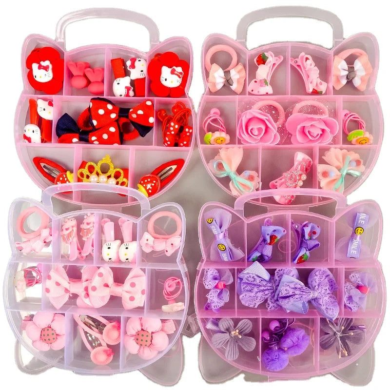 Wholesale 11 Pieces Headdress Headband Children Cute Cartoon Gift Hair Clips Sets Kids Hair Accessories Set